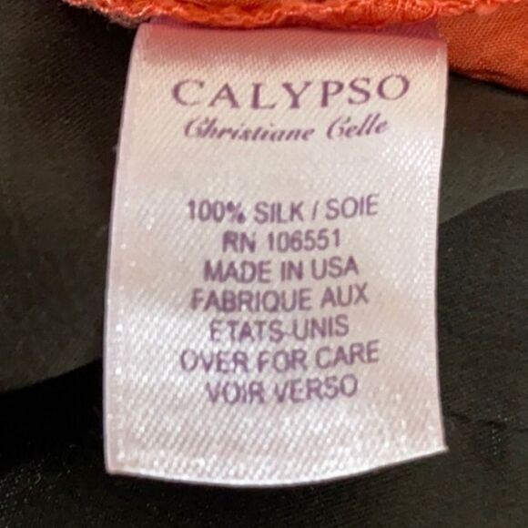 Calypso St. Barth Christiane Celle Silk Pink Flamingo A-line Cap Sleeves Dress S - Picture 8 of 8